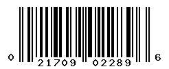 UPC barcode number 021709022896