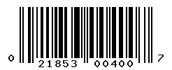 upc 021853004007 barcode image