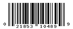upc 021853104899 barcode image