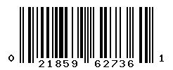 UPC barcode number 021859627361