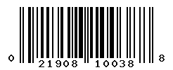 UPC barcode number 021908100388