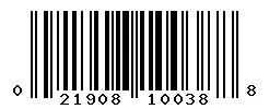 UPC barcode 021908100388