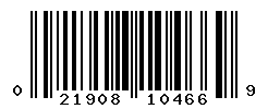 UPC barcode number 021908104669