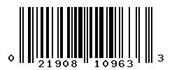 UPC barcode number 021908109633