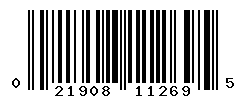 UPC barcode number 021908112695