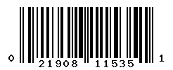 UPC barcode number 021908115351