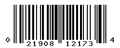 UPC barcode number 021908121734