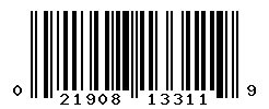 UPC barcode number 021908133119