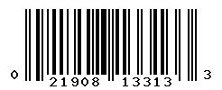 UPC barcode number 021908133133