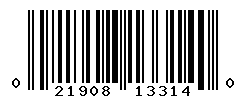 UPC barcode number 021908133140