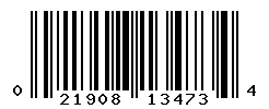 UPC barcode number 021908134734