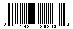 UPC barcode number 021908282831