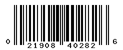 UPC barcode number 021908402826