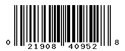 UPC barcode number 021908409528