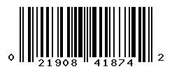 UPC barcode number 021908418742