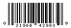 UPC barcode number 021908429939