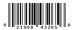 UPC barcode number 021908432656