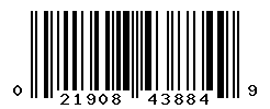 UPC barcode number 021908438849