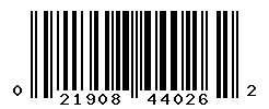 UPC barcode number 021908440262