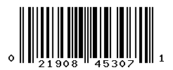 UPC barcode number 021908453071