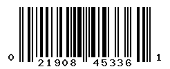 UPC barcode number 021908453361