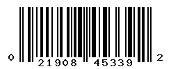 UPC barcode number 021908453392