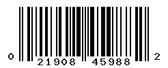 UPC barcode number 021908459882