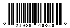 UPC barcode number 021908460260