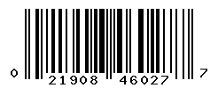 UPC barcode number 021908460277