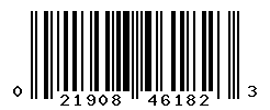 UPC barcode number 021908461823