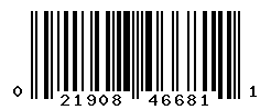 UPC barcode number 021908466811