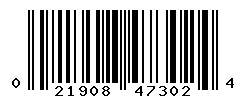 UPC barcode number 021908473024