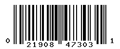 UPC barcode number 021908473031