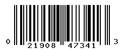 UPC barcode number 021908473413