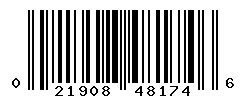 UPC barcode number 021908481746