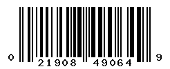 UPC barcode number 021908490649