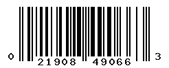 UPC barcode number 021908490663