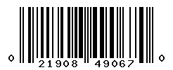 UPC barcode number 021908490670