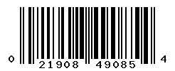 UPC barcode number 021908490854