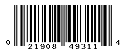 UPC barcode number 021908493114