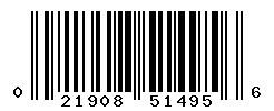 UPC barcode number 021908514956