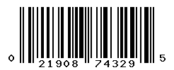 UPC barcode number 021908743295