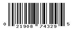 UPC barcode 021908743295