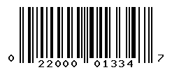 UPC barcode number 022000013347