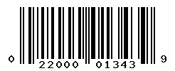 UPC barcode number 022000013439