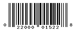 UPC barcode number 022000015228