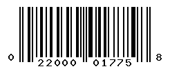 UPC barcode number 022000017758