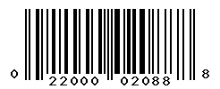 UPC barcode number 022000020888