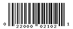UPC barcode 022000021021