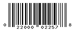 UPC barcode number 022000022578